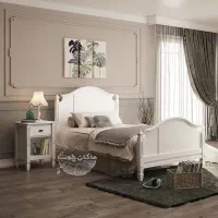 تخت خواب یک ونیم نفره چوبی مدل +TAMILA / ماکان چوب