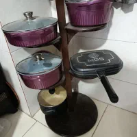 استند چوبی قابلمه|آب‌چکان و نظم‌دهنده ظروف|قرچک, قشلاق جیتو|دیوار
