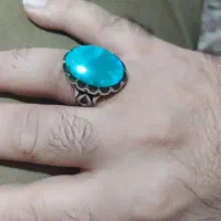 انگشتر فیروزه نیشابور عجمی کلکسیونی نقره 925