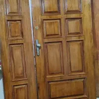 درب چوبی دولنگه چشم دار و دارای قفل|مصالح و تجهیزات ساختمان|اصفهان, پوریای ولی|دیوار