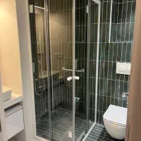 کابین دوش شیشه‌ای L2 با درب کشویی