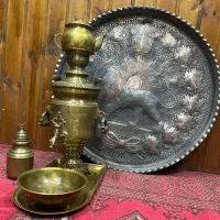 سماور ذغالی اصلی مهردار سنگین (زیر قیمت)|کلکسیون اشیاء عتیقه|ساری, |دیوار