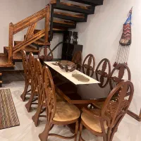 مبل هفت نفره با میز نهار خوری هشت نفره