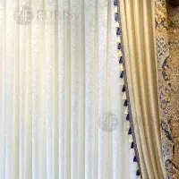 پرده شاین دار ترک|پرده، رانر، رومیزی|کاشان, شهرک امیرالمومنین|دیوار