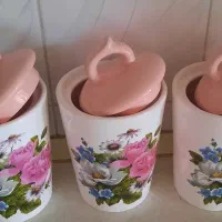 سرویس قند و شکر و چایی ۳تایی سفالی