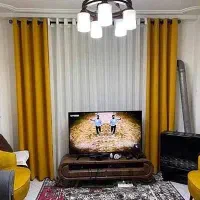 َپردهای پذیرایی واتاق خوابی پانچ ومینیمال چکی