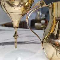 دله تمام برنجی با ارتفاع 22 سانتی|قوری، کتری، قهوهساز دستی|قم, مهدیه|دیوار