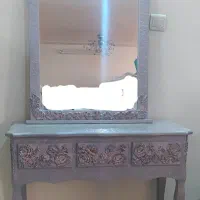 آیینه شمعدان دیواری و ست آیینه کنسول چوب