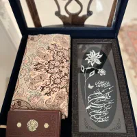 کادویی تابلو گل نقره به همراه رومیزی مربع و قرآن|صنایع دستی و سایر لوازم تزئینی|تهران, ولنجک|دیوار