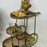 میز گردان پذیرایی برنجی