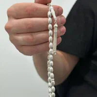 تسبیح نقره ترک روکش جواهری کم اجرت کارگاه نقره|بدلیجات|تبریز, |دیوار