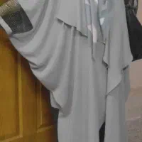 مانتو کیمینو فری سایز طوسی با تنخوری بسیارزیبا