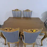مبل ۷ نفره به علاوه ۲ میزبان و ناهار خوری ۶ نفره|مبلمان خانگی و میز عسلی|تهران, شهرک چیتگر|دیوار