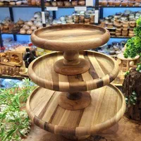 شیرینی خوری لبه ۳ گرد چوب گردو عمده و تک