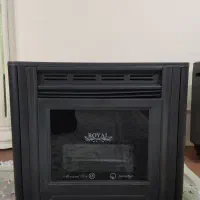 بخاری گازی مشکی طرح شومینه|بخاری، هیتر، شومینه|بابل, |دیوار