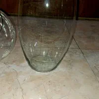 گلدان شیشه ای یا ظرف قهوه و شکلات و اجیل