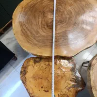 میز جلو و عسلی روستیک / عسلی تنه درخت|مبلمان خانگی و میز عسلی|رشت, منظریه|دیوار