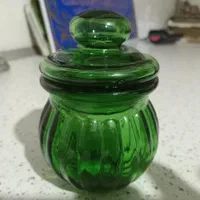 قندان شکلات خوری سبز بلورسبز بلور شیشه ای بلورشیشه