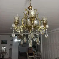دو عدد لوستر برنزی چهار شاخه