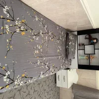 تخت همراه تشک و قفسه کتاب