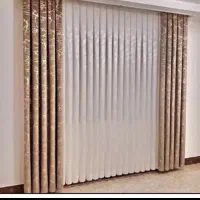 پرده حریر ومخمل پتینه .طلاکوب.