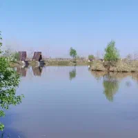 زمین-140-متری-باغی-با-سازه-های-چوبی