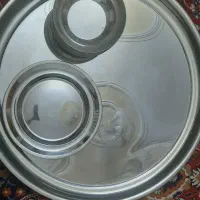 سینی بشقاب و کاسه استیل کاملا نو