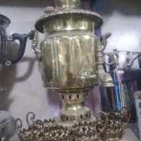 سماور برنجی زغالی