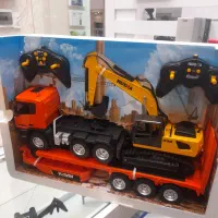 ماشین تریلی و بیل مکانیکی کنترلی هوینا|اسباب‌‌بازی|قزوین, |دیوار