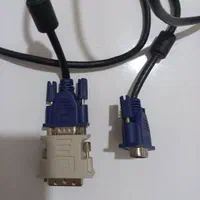 کابل VGA و برق ارت‌دار + مبدل DVI به VGA|قطعات و لوازم جانبی رایانه|اصفهان, لاله|دیوار
