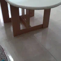 میزگرد قابل جدا شدن از سطح ومیز بیضی مطابق عکس|میز و صندلی غذاخوری|کرمانشاه, |دیوار