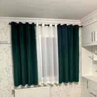 پرده پانچ اتوماتیک مخمل دو رنگ