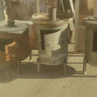 بخاری هیزمی چوبی مشعل دم گازوئیل منقل کباب ضایعات