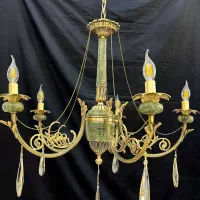 لوسترالماس.سنگی کلاسیک/۲+۳شعله برنجی AB light.345