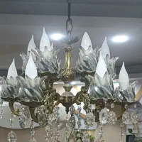 لوستر برنجی ۶ شاخه ۱۲ شعله