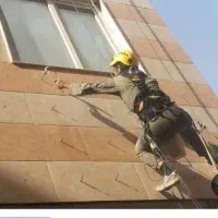 کار در ارتفاع با طناب. بدون داربست و جرثقیل(راپل)|خدمات پیشه و مهارت|دزفول, |دیوار