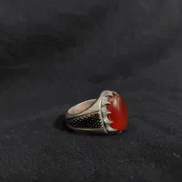 انگشتر عقیق یمن قلمکاری|جواهرات|قم, پردیسان|دیوار