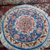 دایره1در1دستباف گل ابریشم(نو)رنگ خاص