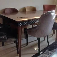 میزغذا خوری فروشی ۶ نفره|میز و صندلی غذاخوری|هشتگرد, شهرک گلها|دیوار