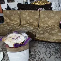 مبل سه نفره نیمه استیل
