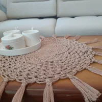 رانر وکوسن مکرومه|پرده، رانر، رومیزی|آباده, |دیوار