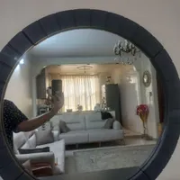 اینه گرد رنگ طوسی