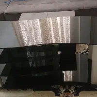 میز تلوزیون شیشه ای دو رو