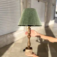 آ با ژور سه پایه چوبی همراه شید|چراغ خواب و آباژور|مشهد, الهیه|دیوار