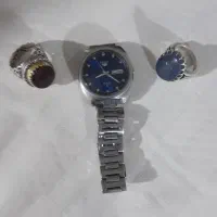 ساعت سیکو5 و دو عدد انگشتر