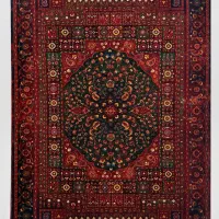 فرش قرمز لاکی روناسی گلبهی فرش بلوچ ۷۰۰شانه راوند