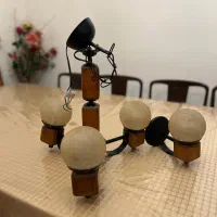 لوستر سه شاخه چوبی ،لوستر سقفی سه شاخه|لوستر و چراغ آویز|تهران, صادقیه|دیوار