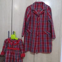 ست مانتو پیراهن یلدایی مادر دختر