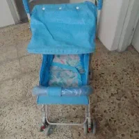 کالسکه آبی سالم درحدنو نوستالژی آنتیک قدیمی تاشو