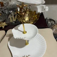 شیرینی خوری سرامیکی دو طبقه